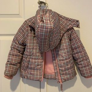 L.O.G.G Plaid Puffer Jacket with Hoodie.